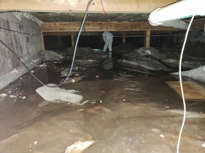 Crawl Space Water Remediation detail